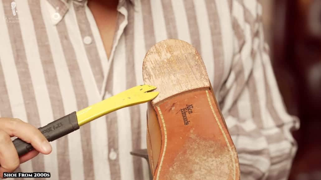 The Sanibel loafer has smaller nails on the second heel layer.