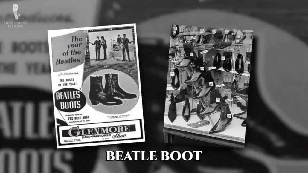The combination of Chelsea boots and Cuban heels is called Beatle boots.