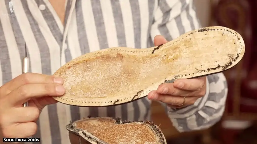 The portion of the outsole that makes contact with the cork layer.