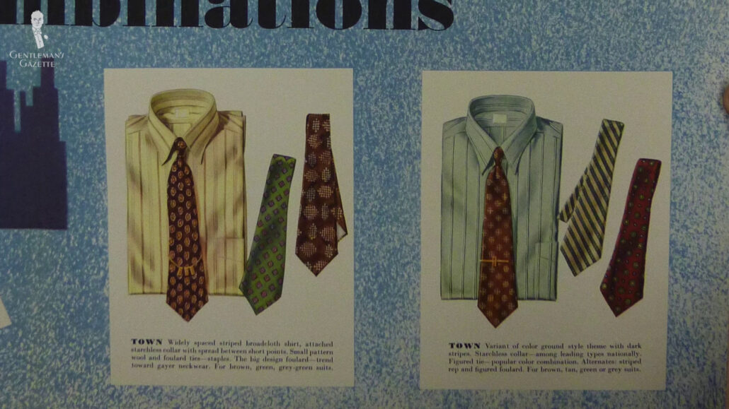 Ties during the 1940s became thinner and shorter.