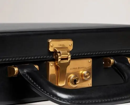 Most Gladstone and  Attaché cases use a clasp and lock system with a key for extra security.