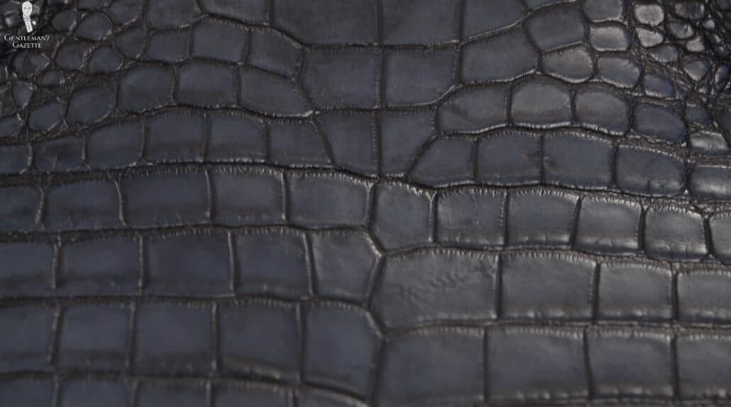 Wallets made of exotic leathers are expensive statement pieces.