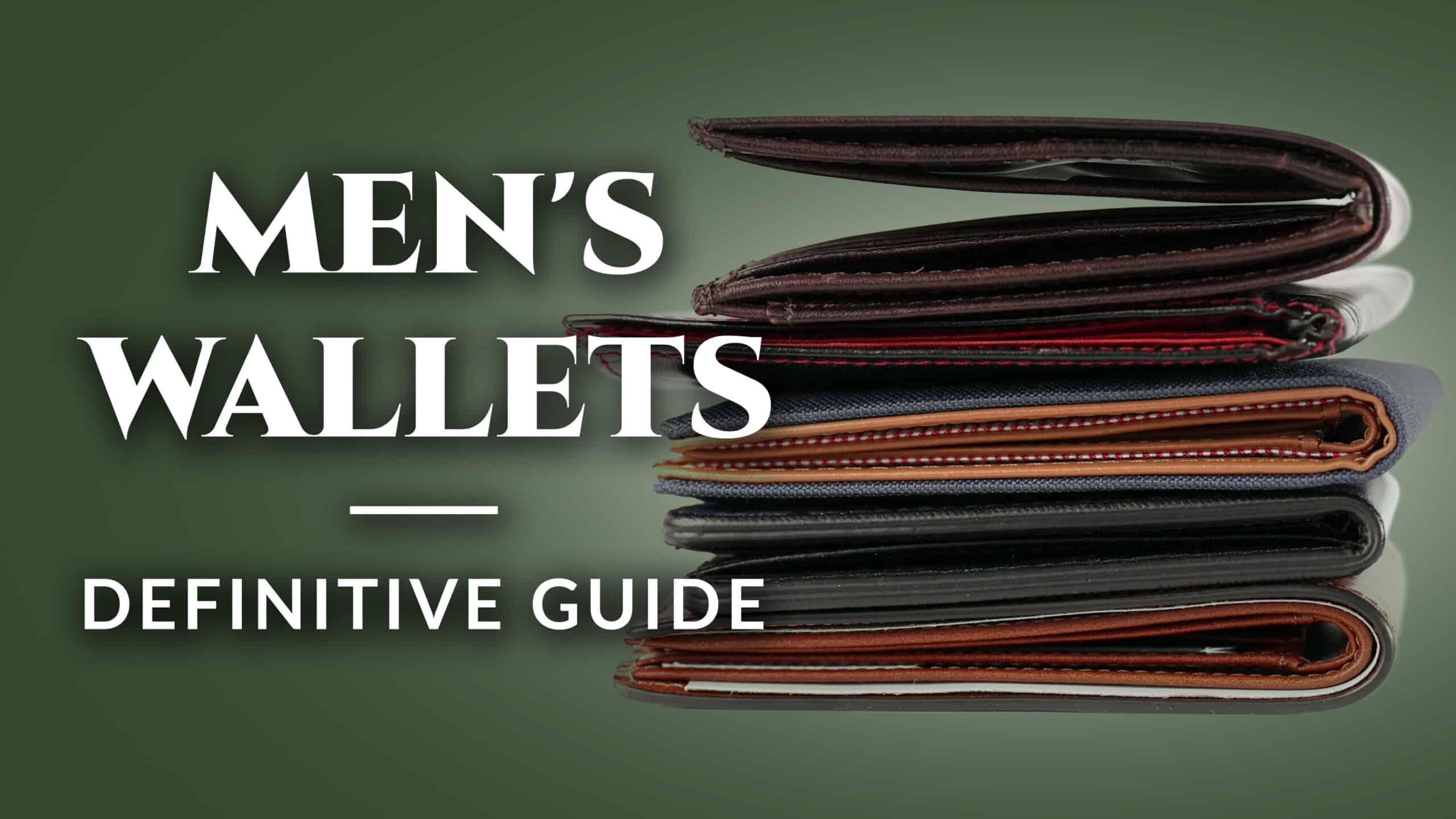 Men's Bifold Leather Wallet Genuine Leather Secure Billfold 2 IDs Men's Wallet 