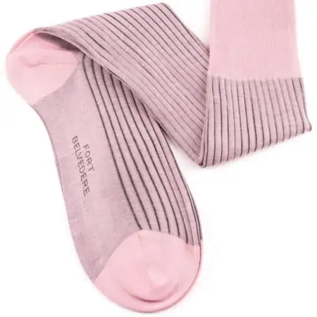 pink and grey socks by Fort Belvedere