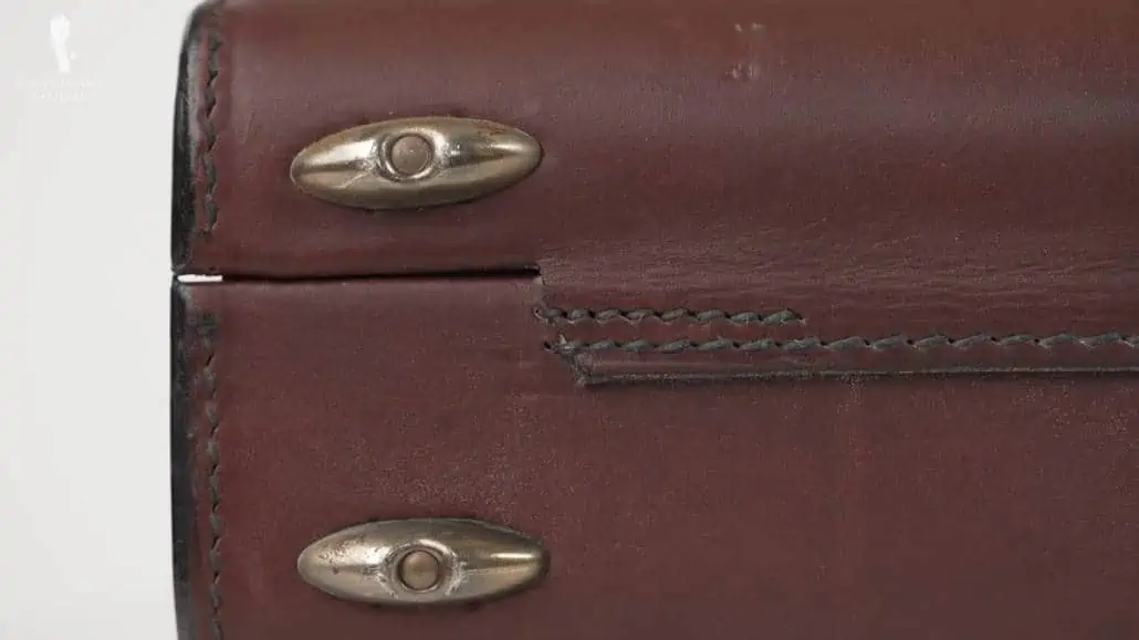 The leather on second hand attache cases mostly have creases.