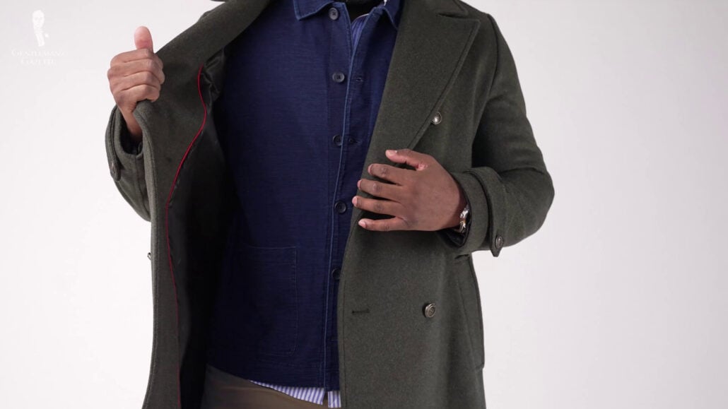 Vlcsnap 2022 02 28 11H49M02S840 Kyle wearing the overshirt as a middle layer, and with an overcoat on top