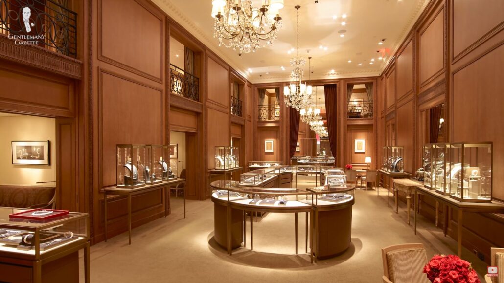An high class jewelry shop.