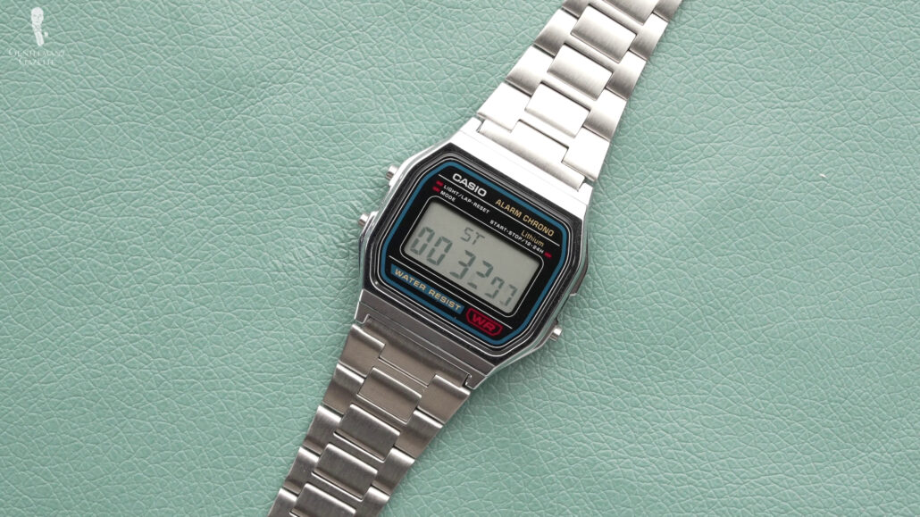 Casio watch made out of metal alloy.