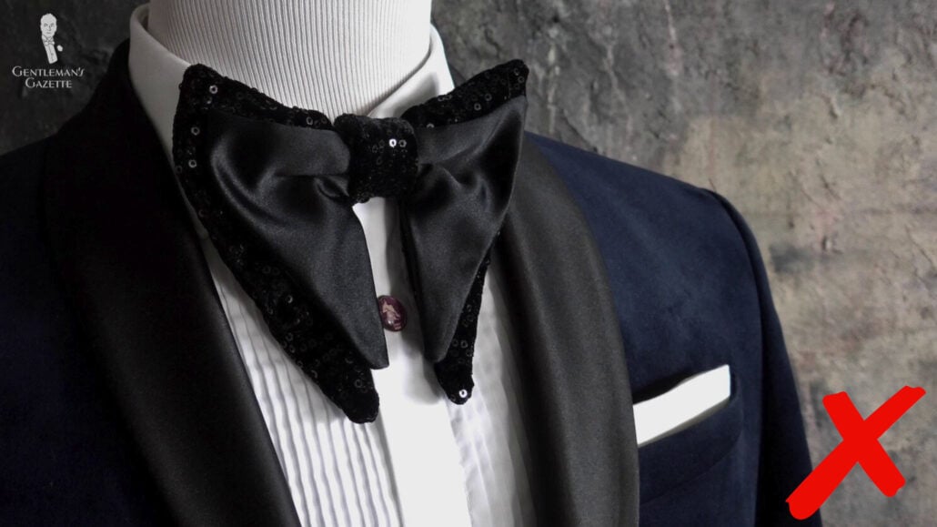 Exceptionally large bow ties are going to come in and out of fashion.