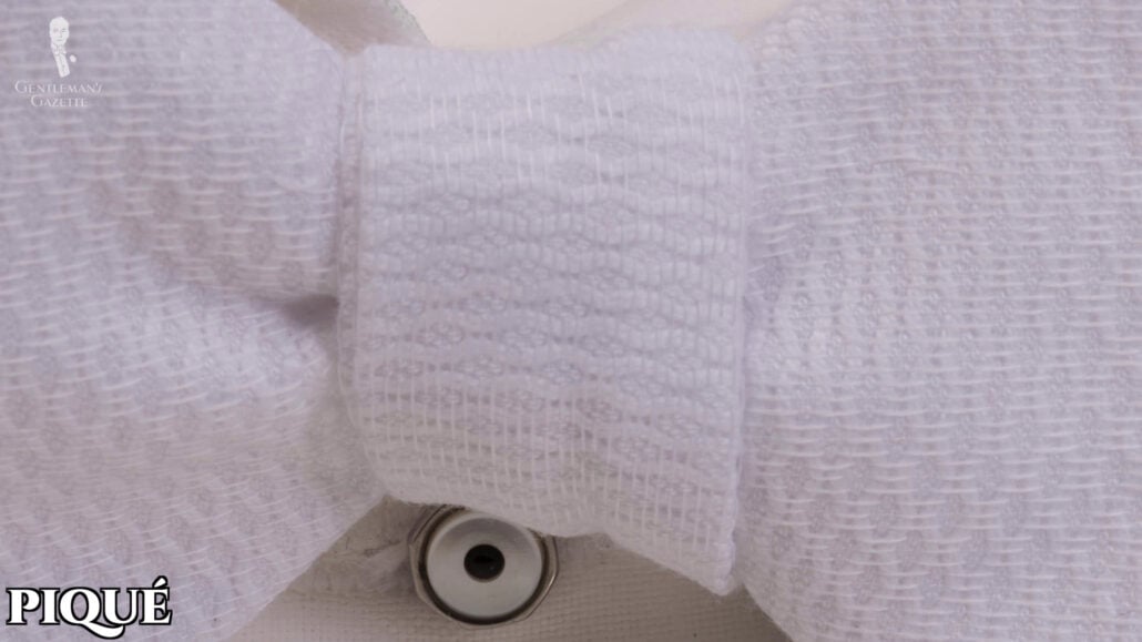 For cotton bow ties, look for a finely-woven cotton in a specific weave called pique or also "marcella" in the UK.