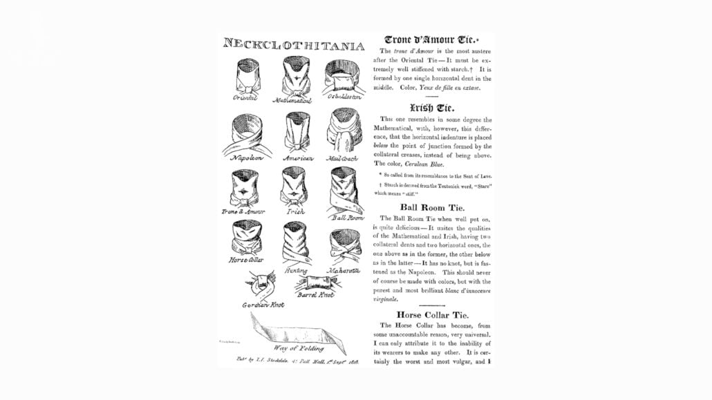 Neckclothitania pamphlet from 1818.