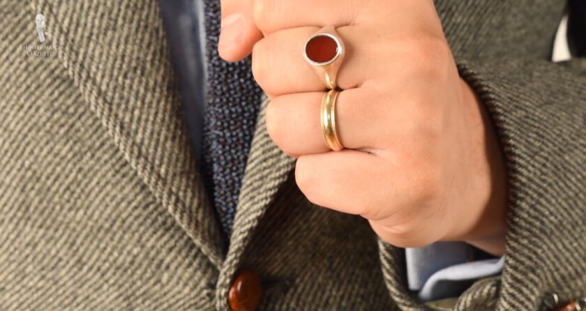 Minimalist Zircon Decor Silver Ring Elegant Fashionable - Temu