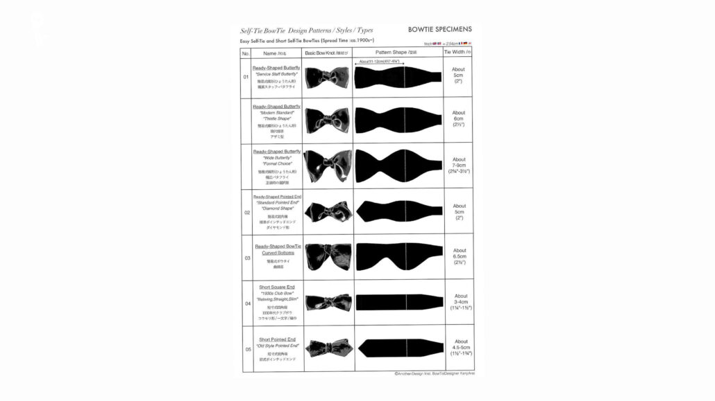 Various styles of bow ties have emerged throughout history.