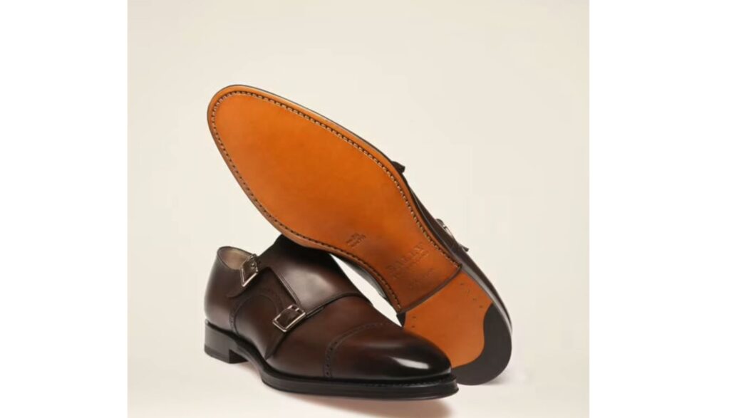 A pair of Bally double-monk strap shoes