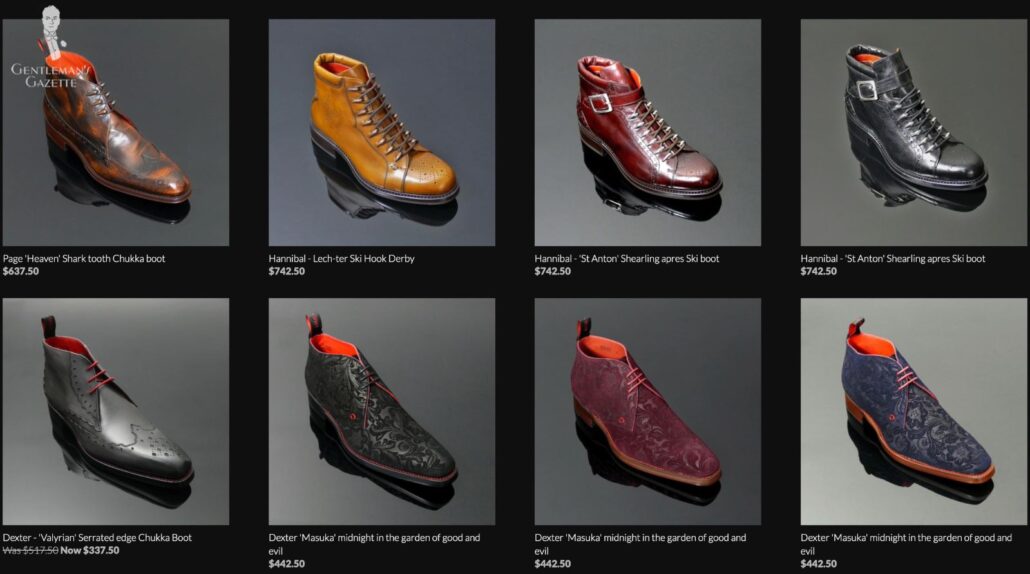 Different stylish shoes from Jeffery West