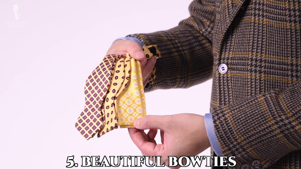 Bow ties can be an excellent neckwear choice when its warm.