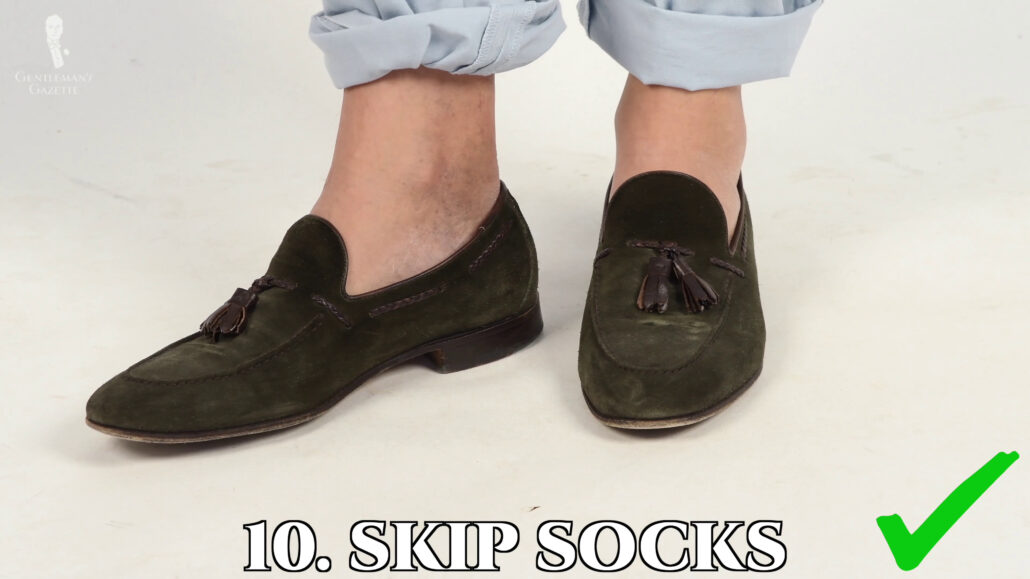 Maximize airflow by wearing no-show socks or no socks at all.
