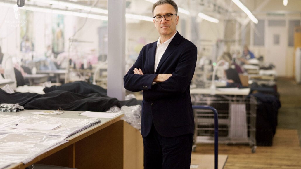 Nicholas Brooke, current head of Sunspel [Image Credit: FT]