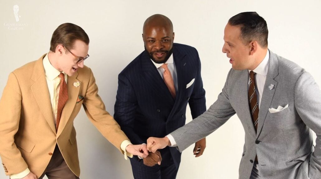 Three different gentlemen with the same love for classic style: Preston, Kyle, and Raphael.