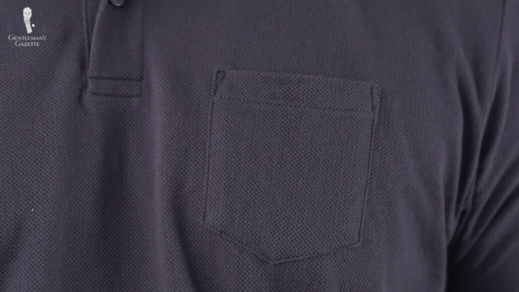 The Riviera models chest pocket.