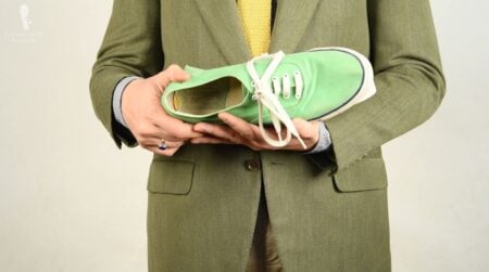 Green Sneakers Raphael’s pair of PF Flyers sneakers