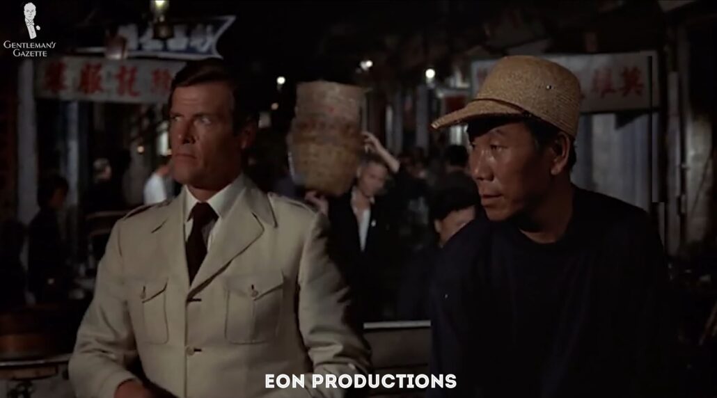 Bond in a safari jacket [Image Credit: EON Productions]