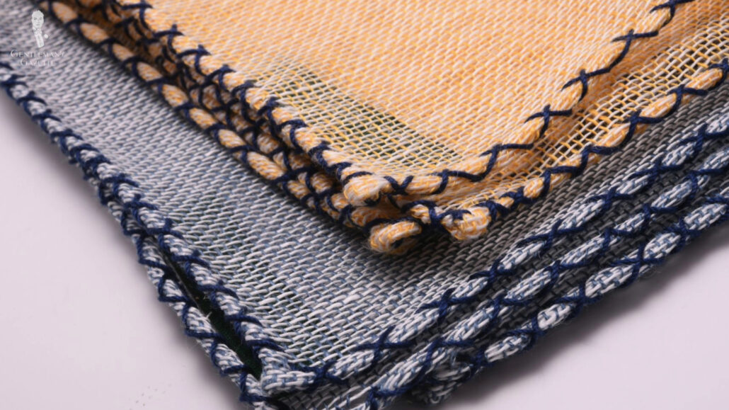 An open weave linen provides a tessellated texture that is immediately striking without being obtrusive.