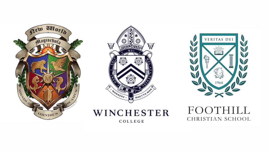 Prominent school logos
