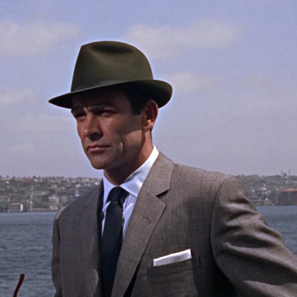 Sean Connery as James Bond Wearing a Trilby in From Russia With Love