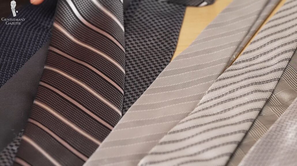 Patterned ties in more muted tones