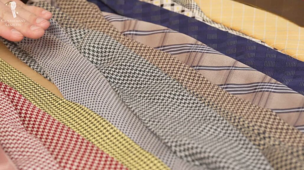 A closer look at some of Raphael's patterned ties fitting year-round
