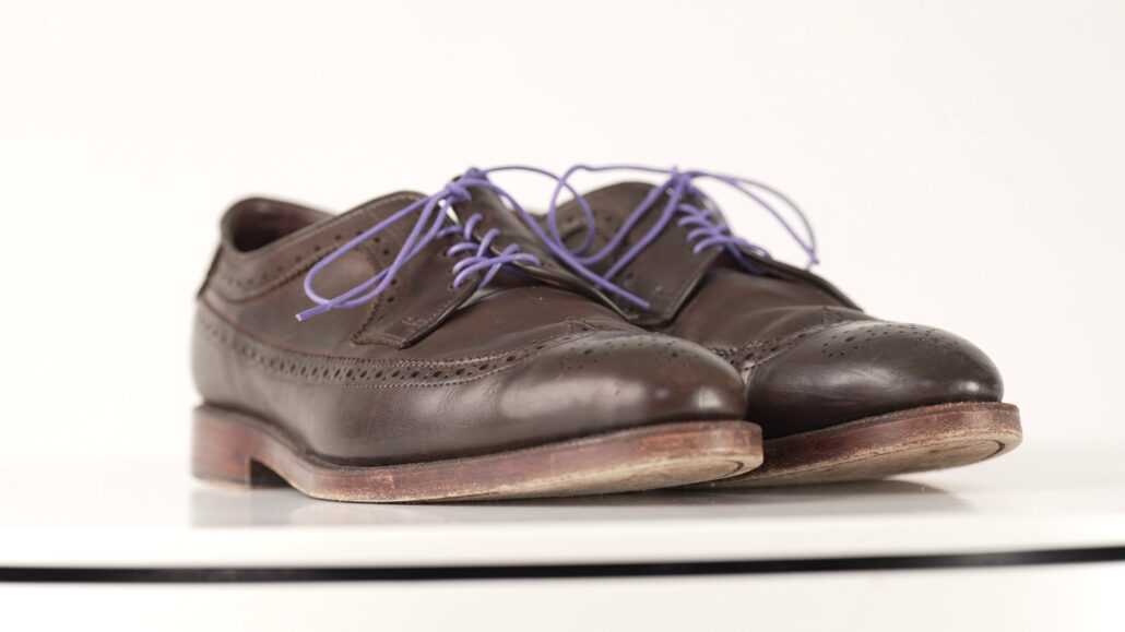 Classic-styled shoes relies on subtly enhancing the natural profile of the foot. Dark Violet Shoelaces Round - Waxed Cotton Dress Shoe Laces Luxury by Fort Belvedere