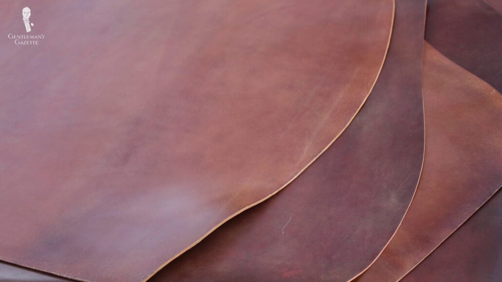 The typical price for cordovan leather is around $100 per square foot.