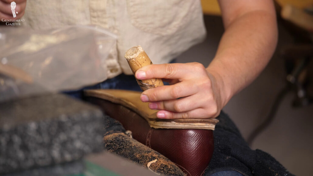 We worked with a shoemaker who did every step from start to finish.