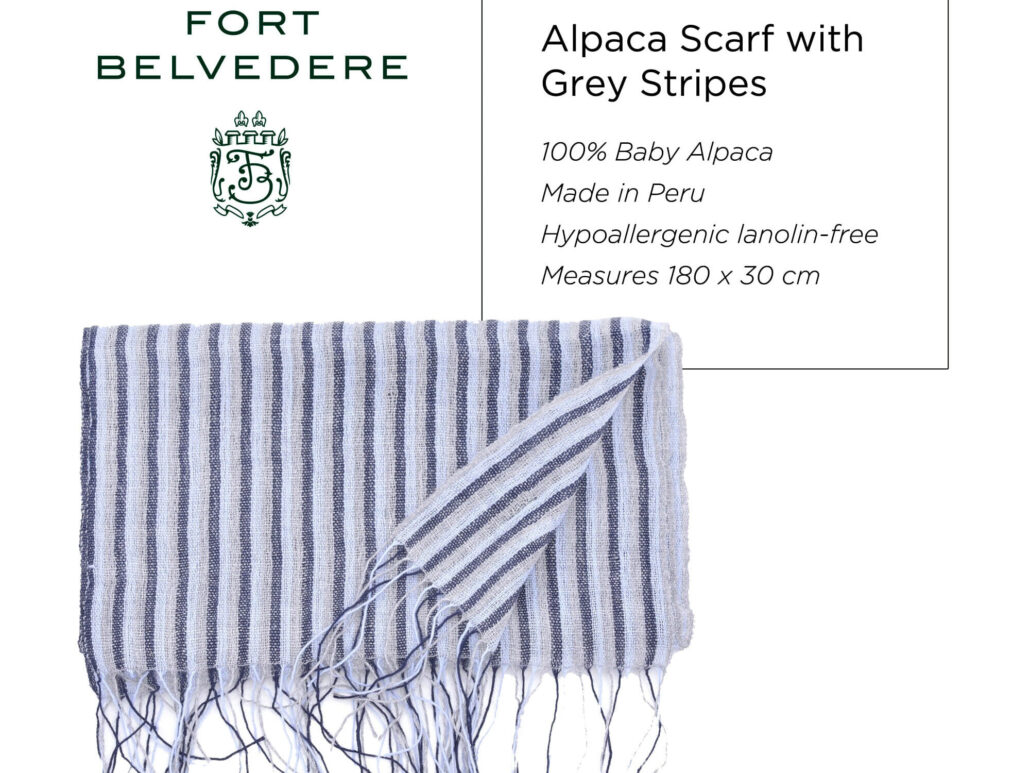 Spring weight alpaca scarf by Fort Belvedere