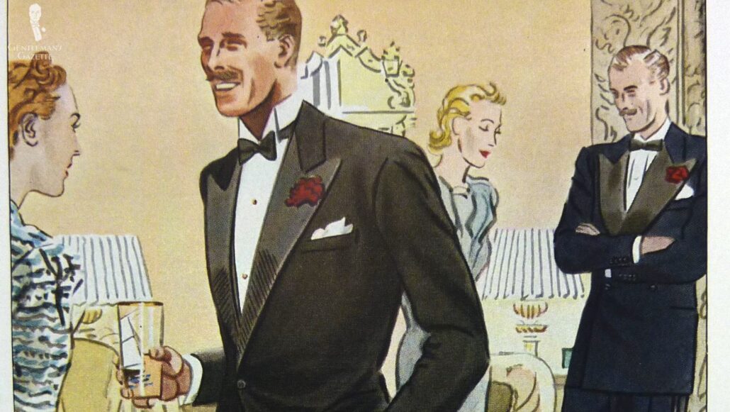 1930s gentlemen in their Black Tie attire
