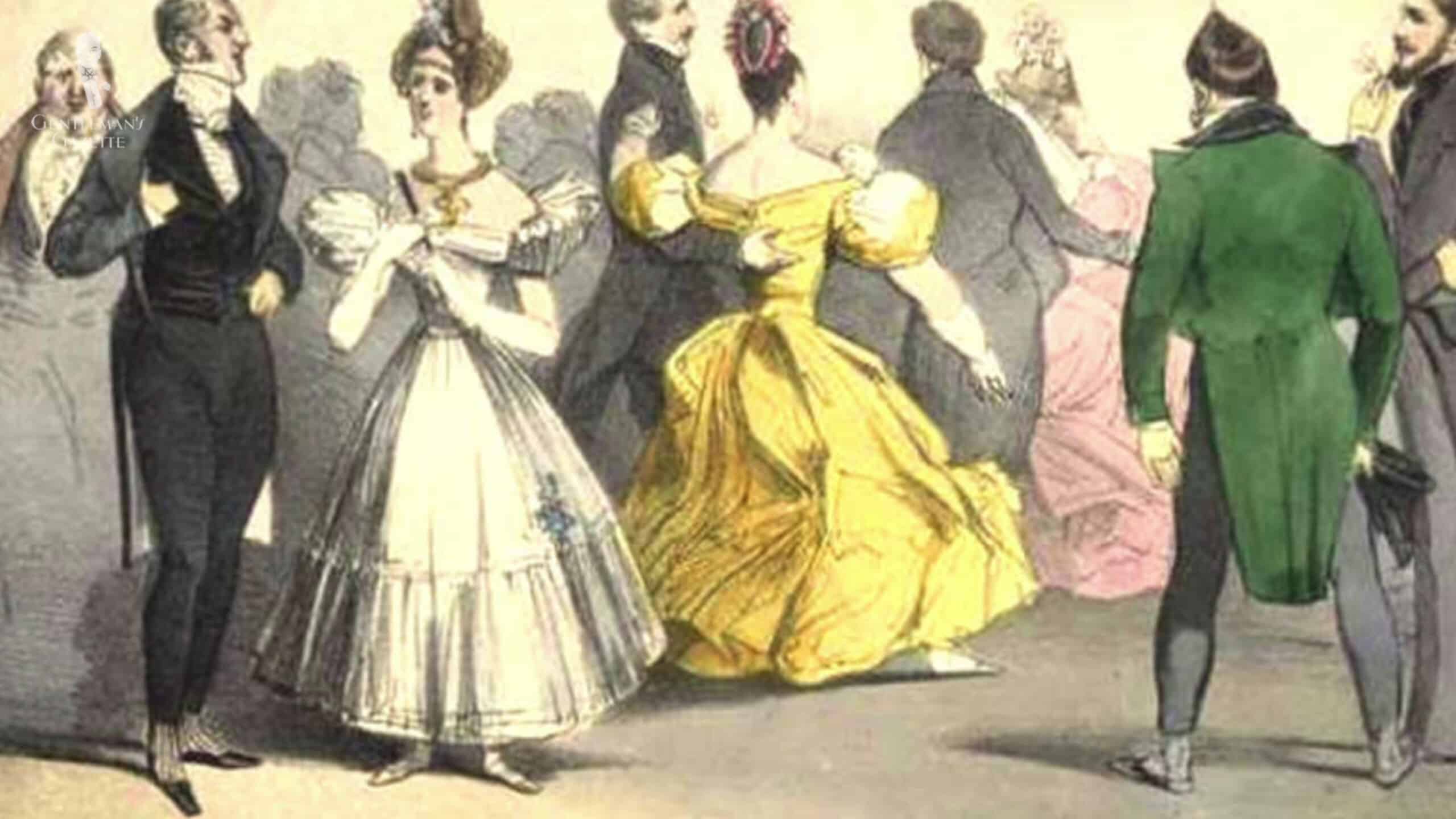 Brummels Standard Evening Attire A Blue Coat With A White Or Black Waistcoat Black Trousers That Ended At The Ankle Striped Silk Socks And Black Slippers Scaled Brummels standard evening attire - a blue coat with a white or black waistcoat, black trousers that ended at the ankle, striped silk socks and black slippers