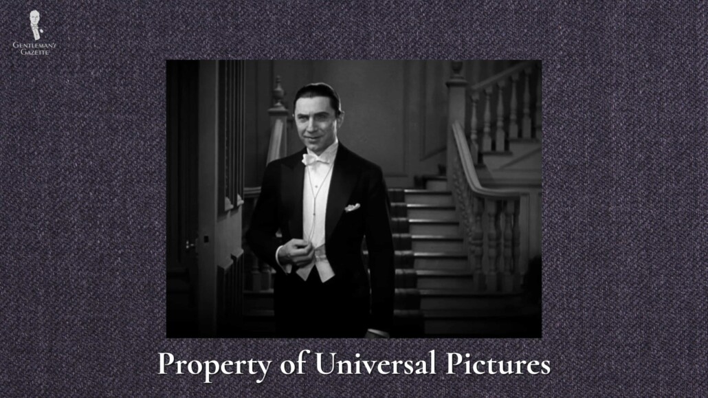 Count Dracula wearing a well-assembled White Tie ensemble. [Image Credit: Universal Pictures]