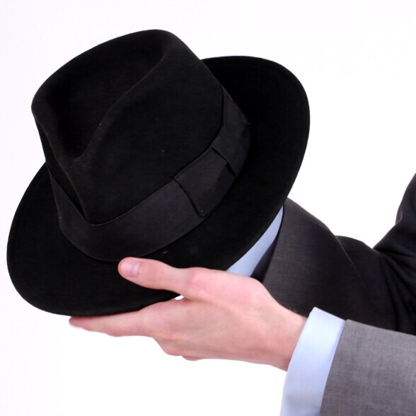Men's Trilby Hat Checked Design Black Grey Brown Brand New 