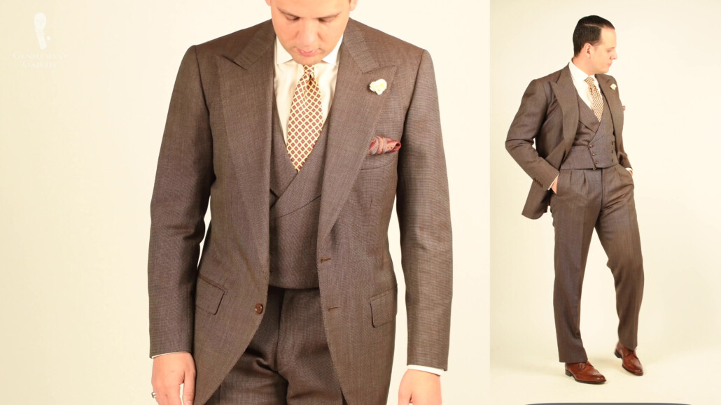 This Caraceni suit is more comfortable than the bespoke suit.