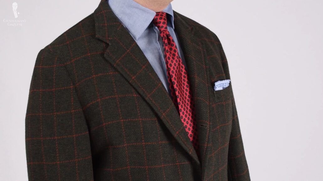 Raphael's tweed sport coat matched with Fort Belvedere accessories