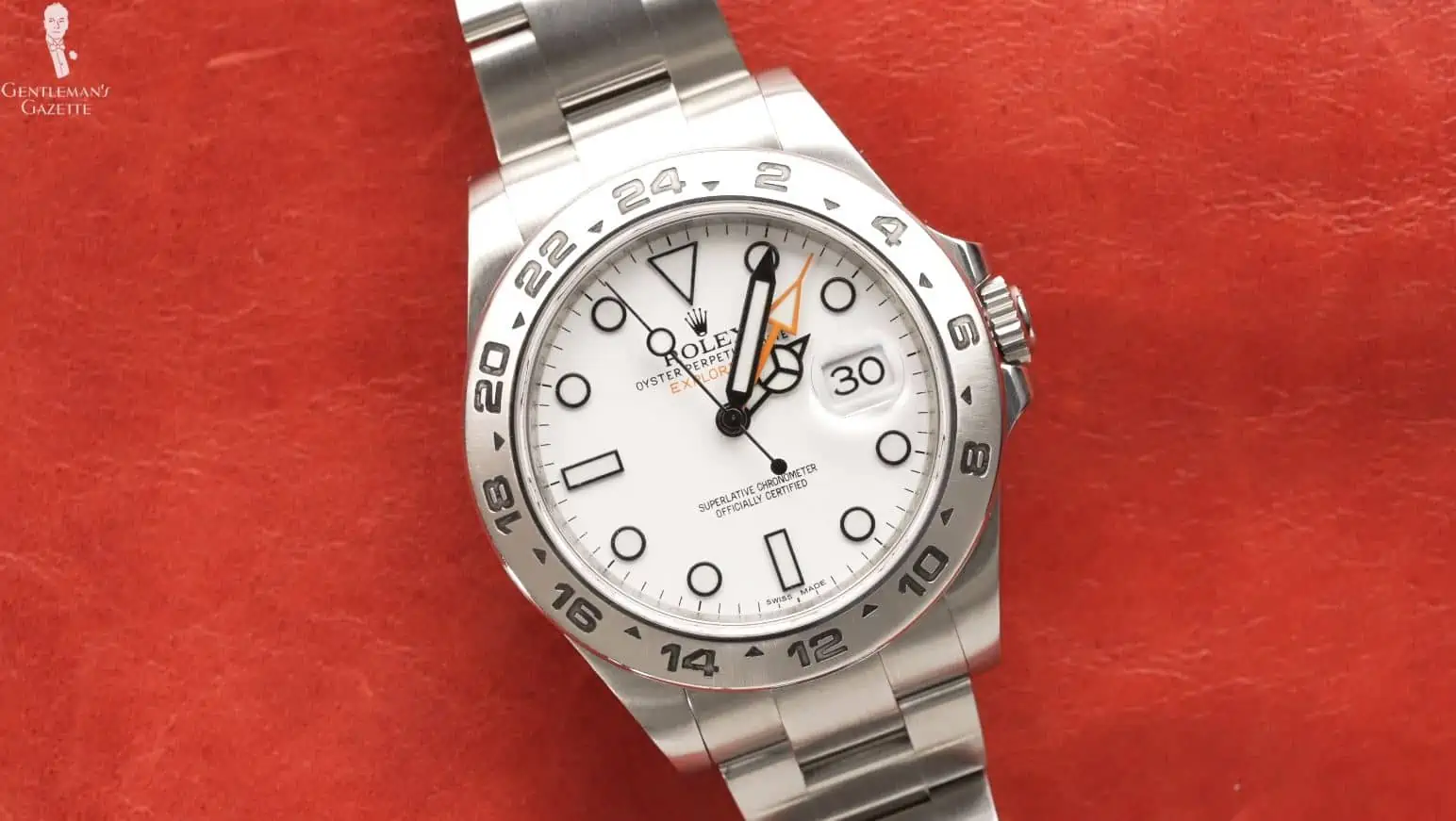 A date window as shown on a Rolex watch