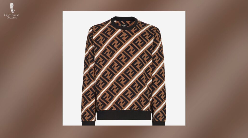 A Fendi sweater with monogrammed branding [Image Credit: Fendi]