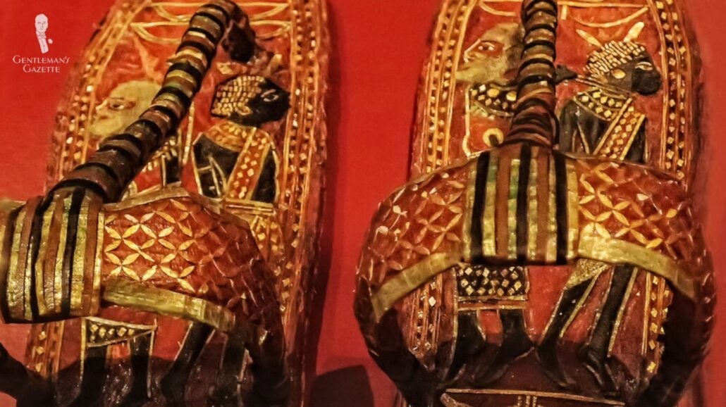 King Tut's pair of ornate sandals [Image Credit: Oregon Museum of Science and Industry]