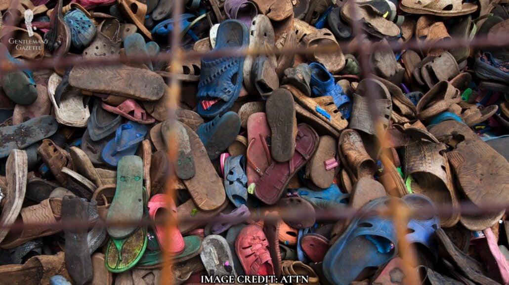 Flipflops make up a huge portion of landfills [Image Credit: ATTN]