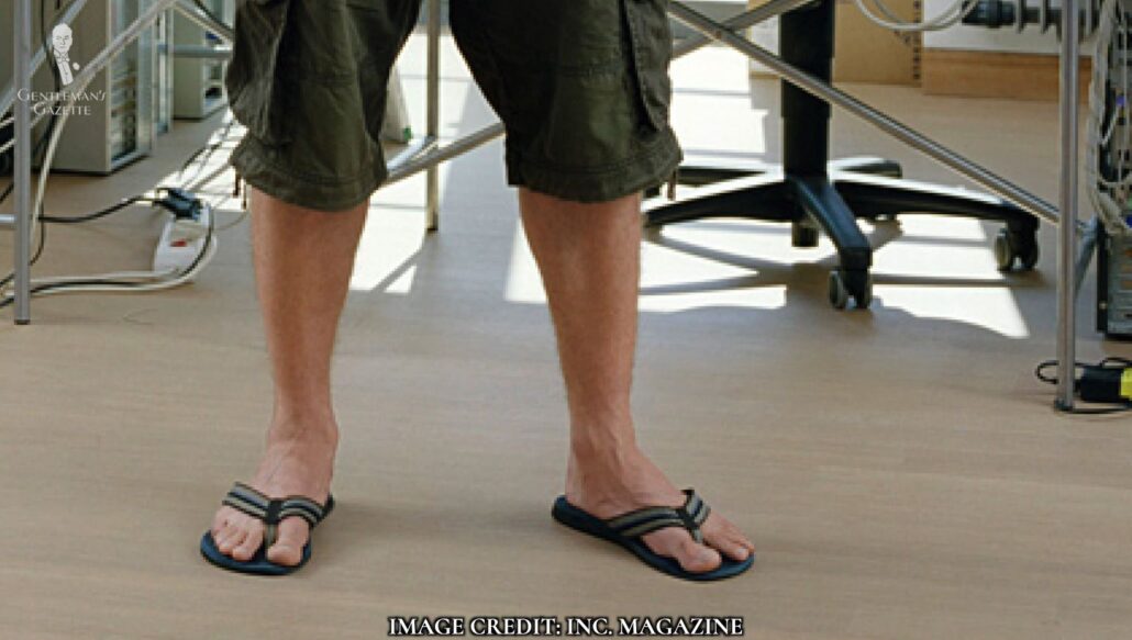 Flipflops became acceptable to be worn in workplaces [Image Credit: Inc. Magazine]