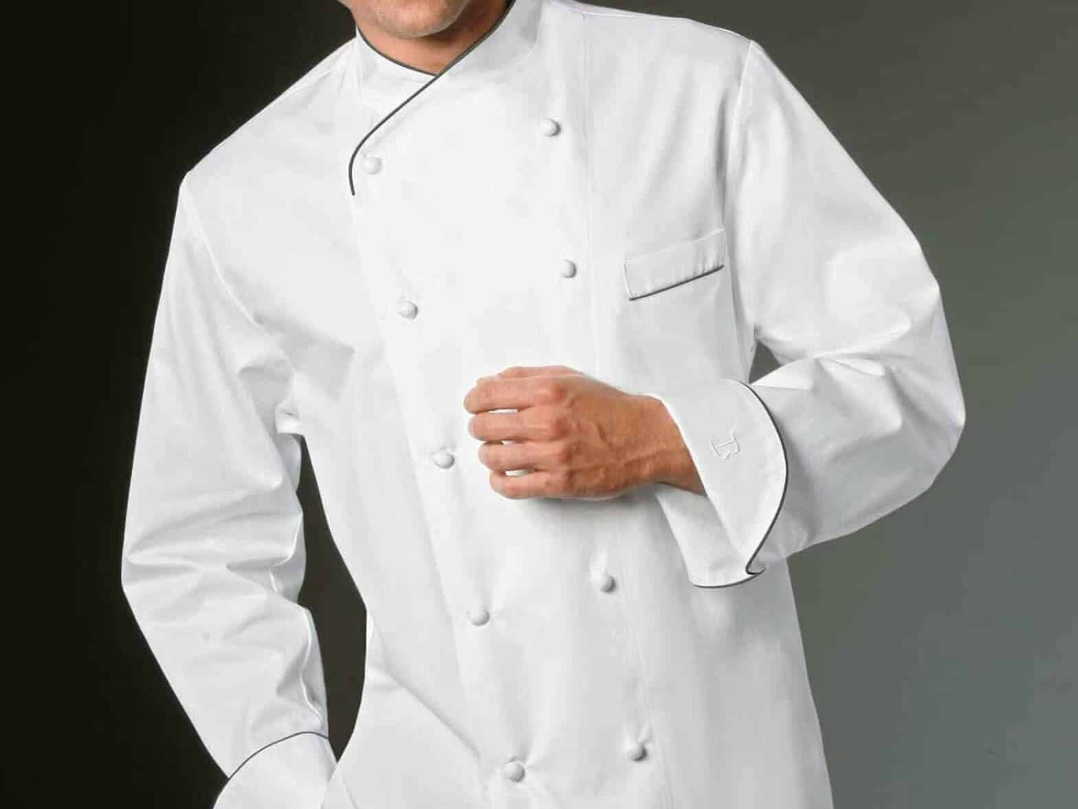 A chefs jacket keeps you clean during dinner and still looks good