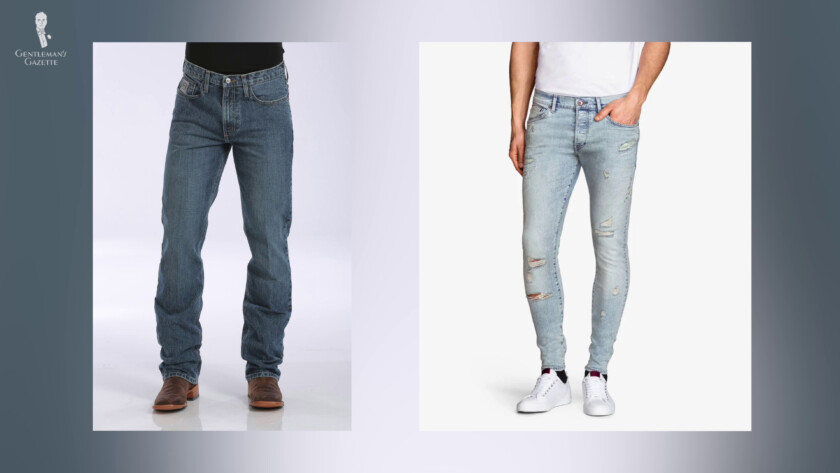 Cheap jeans are usually only available in mid or low-rise.