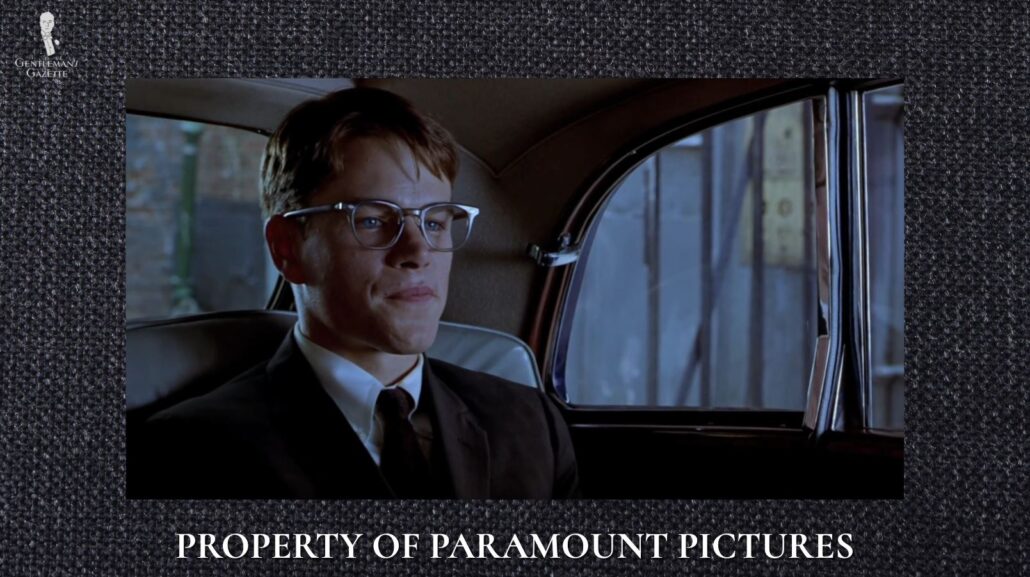 The Panto frame as worn by Matt Damon in the movie The Talented Mr. Ripley (1999) [Image Credit: Paramount Pictures]
