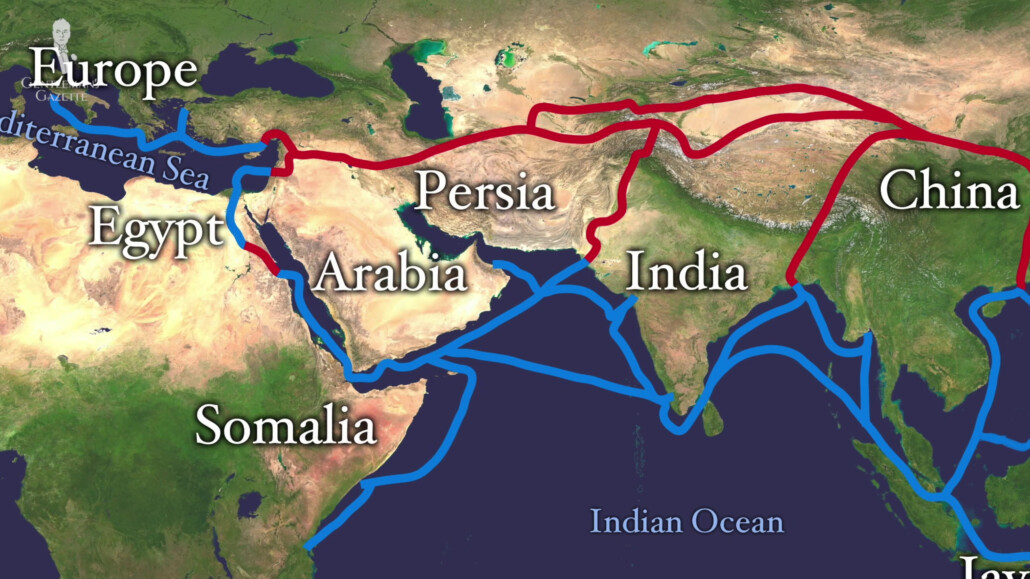 "Silk Road" - the important network for Chinas silk production trade route.